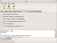 Zynk screenshot: links